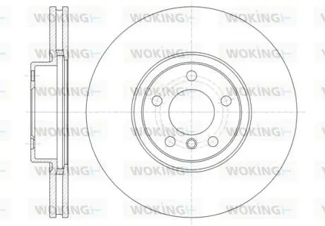 D6133510 Гальмівний диск перед. BMW X5 (E70/F15/F85) / X6 (E71-72/F16/F86) 07- (348x30) WOKING підбір по vin на Brocar