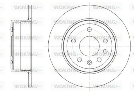 D624900 Гальмівний диск задн. Vectra/Omega/Omega/Senator/Carlton/Senator/Royale 78-05 WOKING підбір по vin на Brocar
