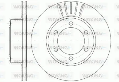 D656210 Гальмівний диск передн. 4 RUNNER III /LAND CRUISER 90 2.7-3.4 95-02 WOKING підбір по vin на Brocar