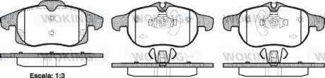 P988340 Колодки тормозные диск. перед. (пр-во Remsa) Opel Vectra C ATE ver. (P9883.40) WOKING WOKING подбор по vin на Brocar