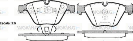 P957310 Гальмівні колодки перед. BMW 3 (E90)/5 (E60)/7 (E65) 02-13 (ATE) WOKING підбір по vin на Brocar