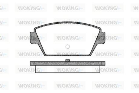 P315300 Гальмівні колодки задні Mitsubishi Colt/Lancer 1.6/1.8 GTi 88-94 WOKING підбір по vin на Brocar