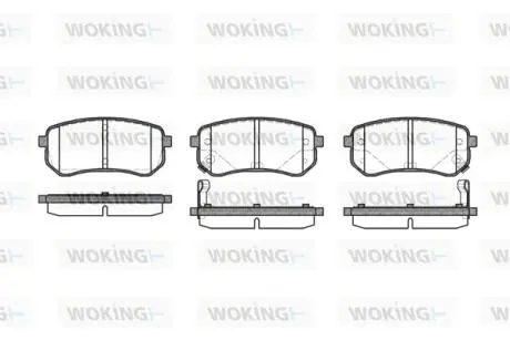 P1035302 Гальмівні колодки зад. Hyundai Accent/Kia Rio/Ceed 05- (mando) WOKING подбор по vin на Brocar
