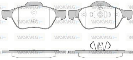 P862340 Колодки тормозные диск. перед. (пр-во Remsa) Renault Laguna 1.5 08- (P8623.40) WOKING WOKING подбор по vin на Brocar