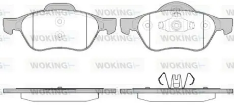 P862340 Колодки тормозные диск. перед. (пр-во Remsa) Renault Laguna 1.5 08- (P8623.40) WOKING WOKING подбор по vin на Brocar