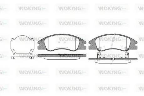 P1034302 Колодки тормозные WOKING подбор по vin на Brocar