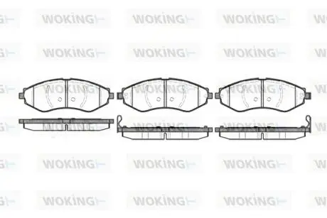 P745322 Гальмівні колодки Gentra/Kalos/Lacetti/Nubira/Rezzo (00-22) WOKING підбір по vin на Brocar