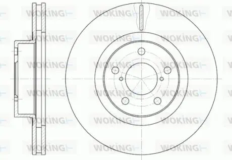 D671510 Гальмівний диск задн/пер. Impreza/Outback/Legacy/Forester08- WOKING підбір по vin на Brocar