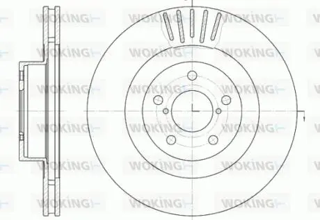 D681610 Гальмівний диск BRZ/Forester/Impreza/Legacy/Outback (09-21) WOKING подбор по vin на Brocar