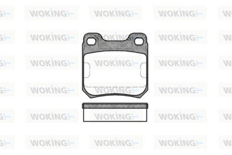 P339340 Гальмівні колодки зад. Opel Omega/SAAB 9-5 2.0-3.0 87-03 WOKING підбір по vin на Brocar