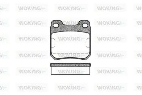 P339340 Гальмівні колодки зад. Opel Omega/SAAB 9-5 2.0-3.0 87-03 WOKING підбір по vin на Brocar
