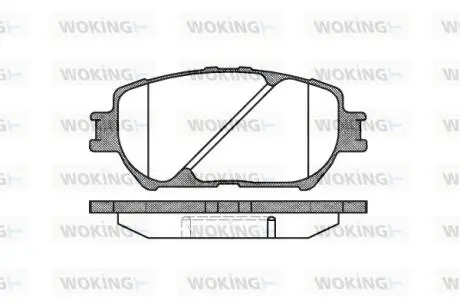 P984300 Гальмівні колодки перед. Toyota Camry 96-06 (akebono) WOKING підбір по vin на Brocar