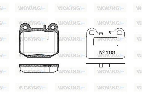 P114340 Гальмівні колодки зад. MB M-class (W163) 98-05 (ATE) WOKING подбор по vin на Brocar