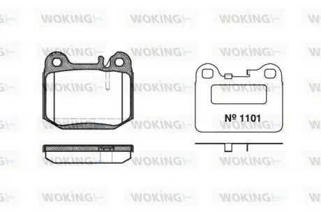 P114340 Гальмівні колодки зад. MB M-class (W163) 98-05 (ATE) WOKING підбір по vin на Brocar