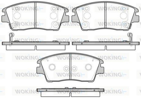 P1776302 Гальмівні колодки перед Hyundai Tucson 1.6-2.0 14- WOKING підбір по vin на Brocar