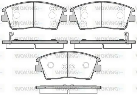 P1776302 Гальмівні колодки перед Hyundai Tucson 1.6-2.0 14- WOKING підбір по vin на Brocar