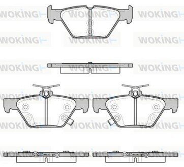 P1738302 Гальмівні колодки задні Subaru /Outback/Legacy 14- WOKING подбор по vin на Brocar