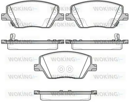 P1795302 Гальмівні колодки передні Fiat Tipo 1.3-1.6 16-20 WOKING підбір по vin на Brocar