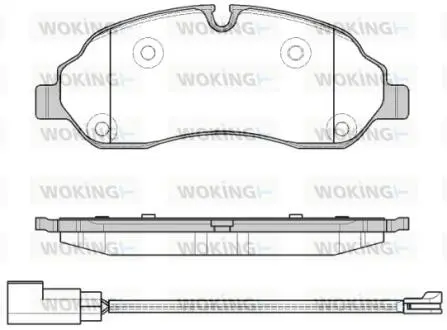 P1702302 Гальмівні колодки перед. Ford Transit 13- (Bosch) WOKING підбір по vin на Brocar