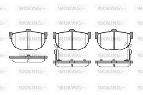 P394332 Колодки тормозные диск. задн. (пр-во Remsa) Kia Cerato 1.5 04-,Kia Cerato 1.6 04-,Kia Cerato 2.0 04- (P3943.32) WOKING WOKING подбор по vin на Brocar