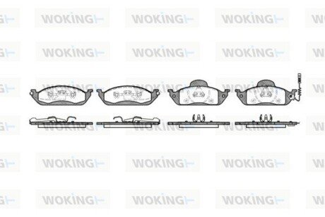 P797301 Колодки тормозные WOKING подбор по vin на Brocar