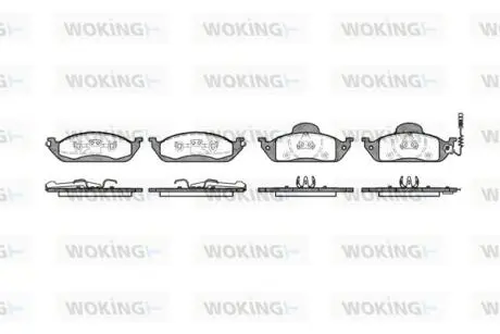 P797301 Колодки тормозные WOKING підбір по vin на Brocar