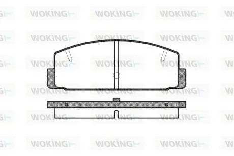 P079320 Гальмівні колодки зад. Mazda 6/626 1.8-2.5 99-13 WOKING підбір по vin на Brocar