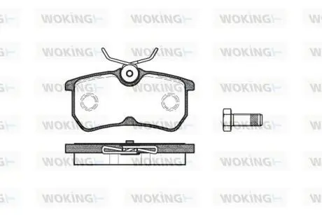 P793300 Гальмівні колодки зад. Fiesta/Focus 98-08 (TRW) WOKING підбір по vin на Brocar