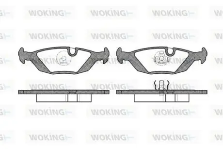 P055300 Гальмівні колодки зад. BMW 5(E34)/ 7(E32) (ATE) WOKING підбір по vin на Brocar