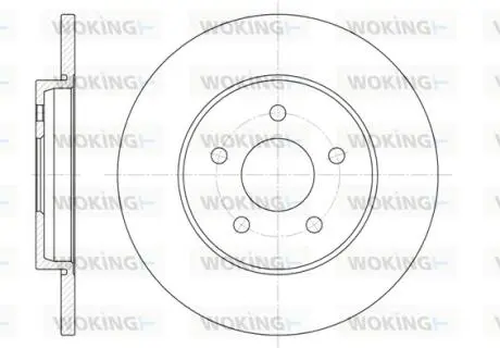 D666100 Гальмівний диск задн. XType/Mondeo/Mondeo 00-11 WOKING подбор по vin на Brocar