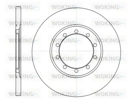 D6120100 Гальмівний диск зад. Transit V347 06- (H=16mm) WOKING підбір по vin на Brocar