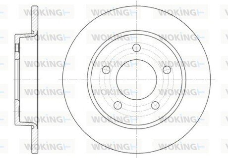 D690600 Гальмівний диск задн. Mazda 3/3/Axela (06-21) WOKING підбір по vin на Brocar