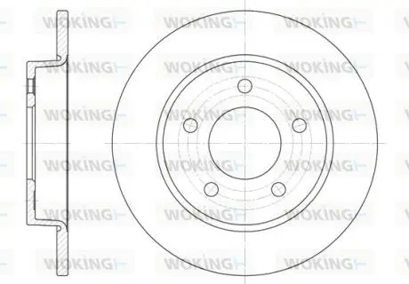 D690600 Гальмівний диск задн. Mazda 3/3/Axela (06-21) WOKING підбір по vin на Brocar