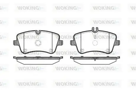 P668300 Гальмівні колодки перед. MB W203 00-07 (TRW) WOKING підбір по vin на Brocar