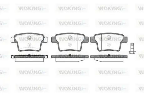 P1049310 Гальмівні колодки задн. X-Type/Mondeo 00-11 WOKING подбор по vin на Brocar