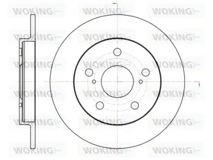 D6107400 Гальмівний диск задн. Auris/Corolla (08-21) WOKING подбор по vin на Brocar