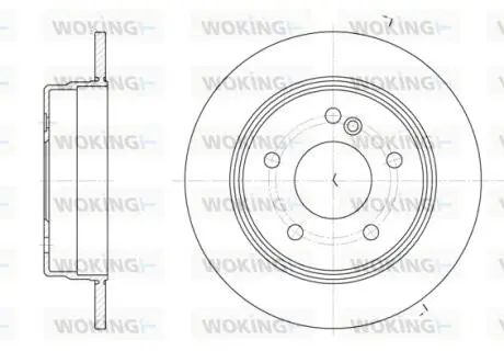 D619300 Гальмівний диск зад. MB W202 93-00 (258x9) WOKING підбір по vin на Brocar