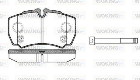 P949310 Колодки тормозные диск. задн. (пр-во Remsa) Ford Tranzit 06>13 (P9493.10) WOKING WOKING подбор по vin на Brocar