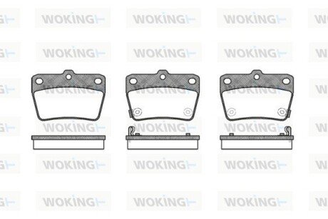 P939302 Гальмівні колодки задн. DR5/RAV 4 (01-21) WOKING підбір по vin на Brocar