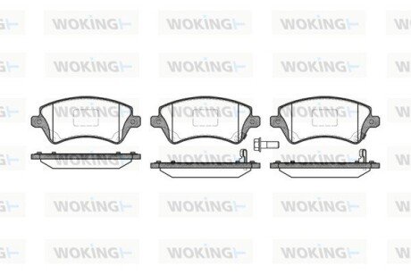 P922312 Гальмівні колодки перед. Corolla (04-13) WOKING підбір по vin на Brocar