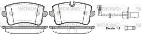 P1243310 Гальмівні колодки зад. Audi A6 10- (TRW) WOKING підбір по vin на Brocar