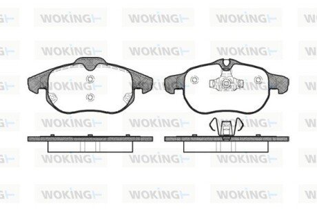 P988300 Колодки тормозные диск. перед. (пр-во Remsa) opel Vectra C (P9883.00) WOKING WOKING подбор по vin на Brocar