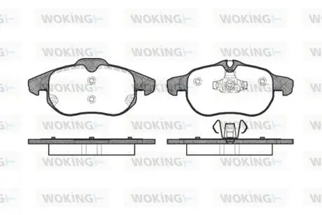 P988300 Гальмівні колодки перед. Vectra C 02- WOKING підбір по vin на Brocar