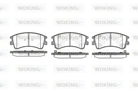 P870302 Гальмівні колодки перед. Mazda 6 02- WOKING підбір по vin на Brocar
