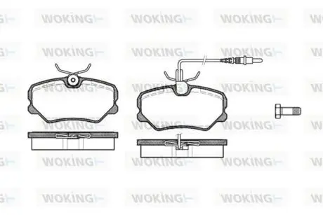 P362302 Гальмівні колодки перед. 405 (92-99) WOKING підбір по vin на Brocar