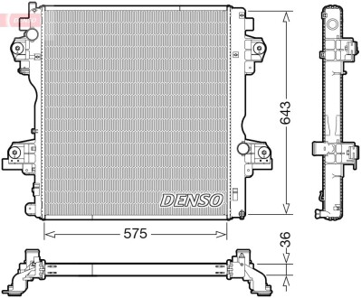 DRM50140 Радіатор TOTOTA Land Cruiser Prado 150 3.0D \'\'09-17 DENSO підбір по vin на Brocar