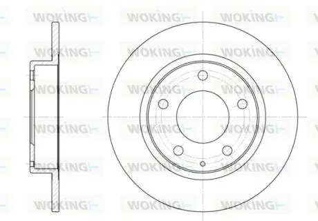 D620600 Гальмівний диск задн. 626/Capella/MX6/Probe/Telstar (91-21) WOKING підбір по vin на Brocar