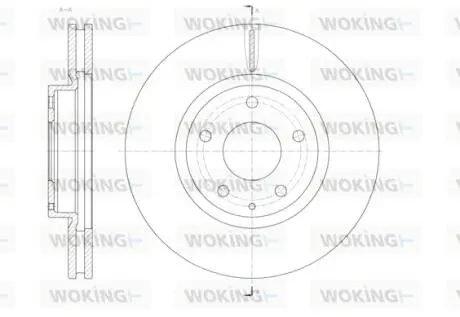 D6152010 Гальмівний диск пер.Mazda 6 /CX-5 2.0-2.5 12-17 (297x28) WOKING подбор по vin на Brocar