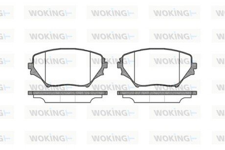 P913300 Гальмівні колодки перед. Toyota RAV4 94-05 (sumitomo) WOKING підбір по vin на Brocar