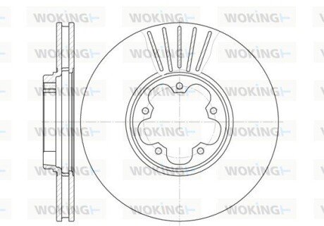 D660910 Гальмівний диск перед. Transit V-184 (FWD) (276X24,5) WOKING підбір по vin на Brocar